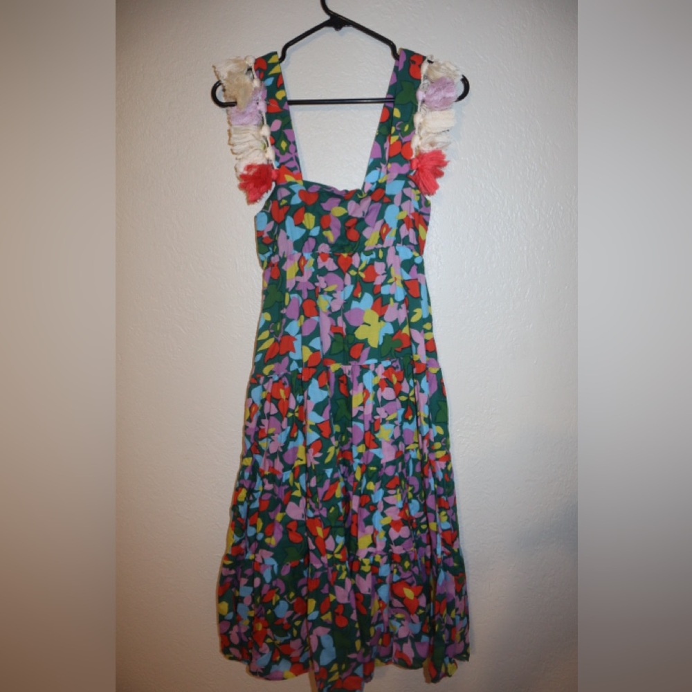 J. Crew Multicolor Floral Midi Dress